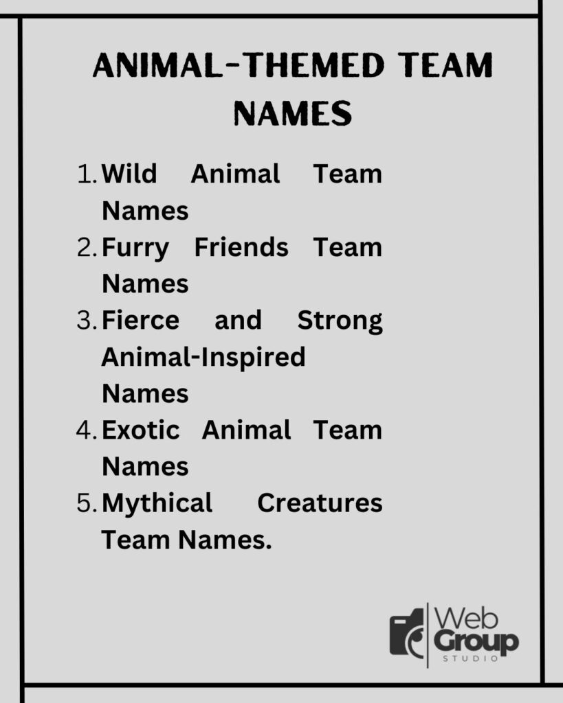 Animal-Themed Team Names