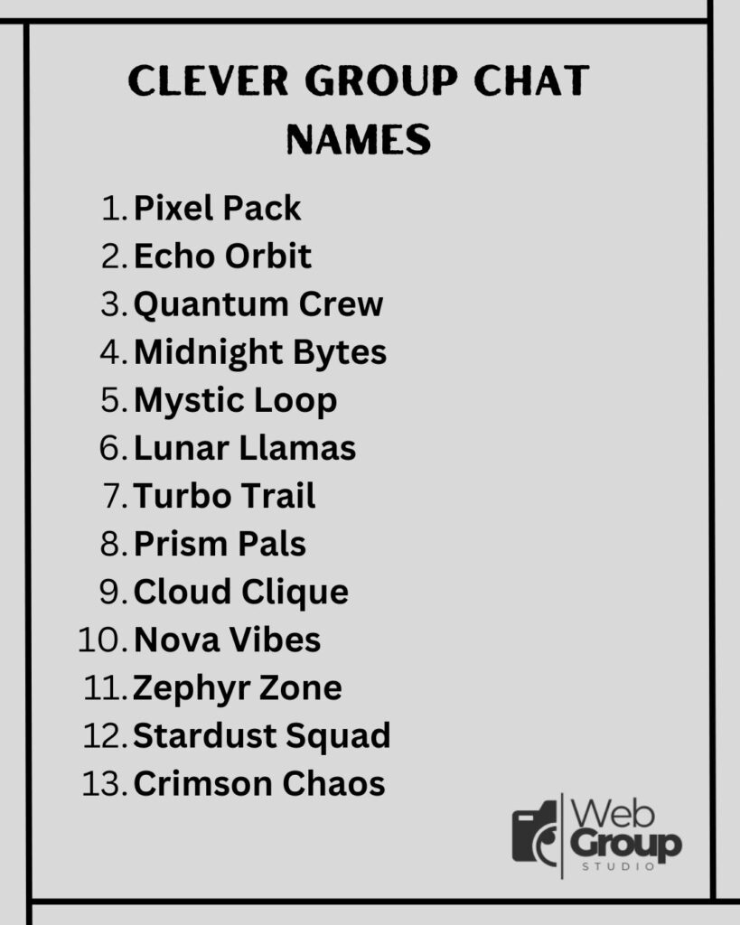 Clever Group Chat Names