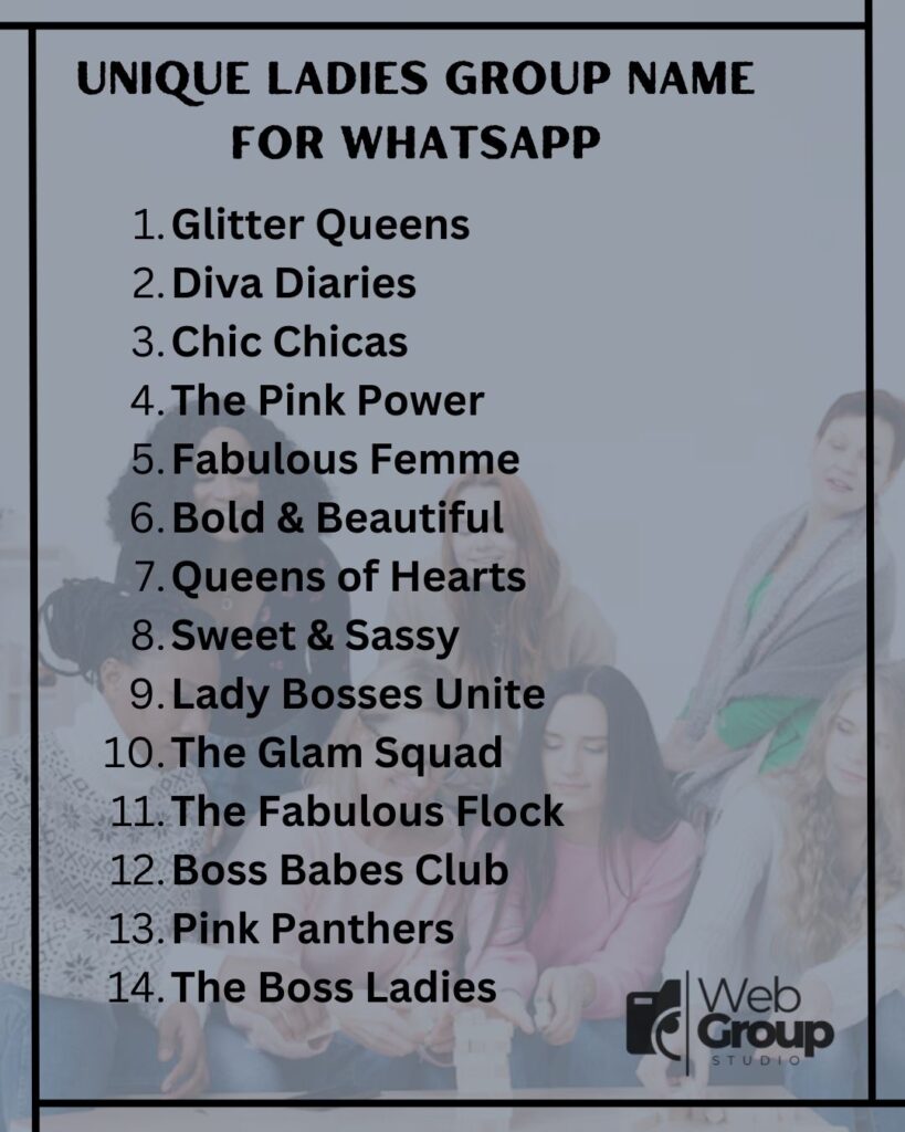 Unique Ladies Group Name For Whatsapp